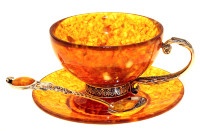 Чашка чайная из янтаря AZ-3302