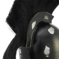Шлем АХИЛЛЕСА чёрный с чёрным плюмажем NA-3695