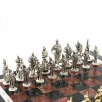 Шахматы из камня РУССКИЕ ВИТЯЗИ AZY-123375