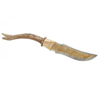 Нож украшенный ЗУБР (дамасская сталь) RO-P246-2