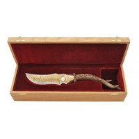 Нож украшенный ЗУБР (дамасская сталь) RO-P246-2