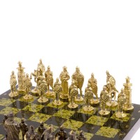 Шахматы подарочные из змеевика БОГАТЫРИ AZY-126129