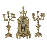 Часы каминные с маятником и канделябрами ДОН ЛУИ ПЕНДУЛИНО BP-2701928-D
