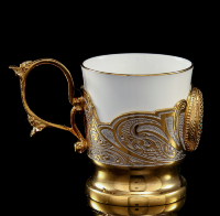 Чайная чашка с ложечкой МАЛАХИТ AZRV37868
