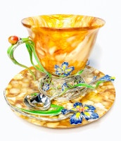 Чашка чайная из янтаря ИРИС AZJ4402/L