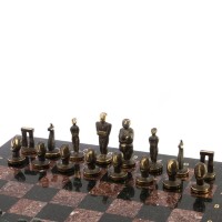 Шахматы подарочные из камня и бронзы ИДОЛЫ AZY-124906