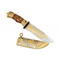 Нож подарочный украшенный ТАЙГА СОКОЛ RO6270