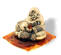 Сувенир из янтаря БУДДА НА ПОДУШКЕ Buddha