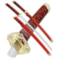 Набор самурайских мечей (2 шт) D-50020-YL-KA-WA