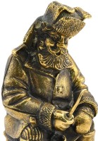 Статуэтка из бронзы РЫБАК НА ЛЬДИНЕ на подставке из агата AZRK-1350926-1