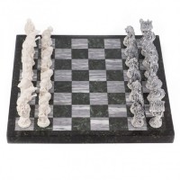 Шахматы подарочные из камня РУССКИЕ СКАЗКИ-2 AZY-8052
