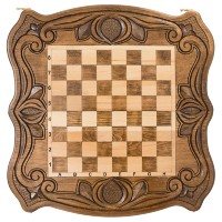 Шахматы+нарды резные GDam451