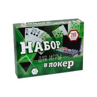 Набор для покера RUSSIAN POKER на 200 фишек RusP200