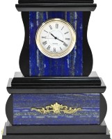 Часы каминные из лазурита ОРЁЛ AZRK-3740223cy