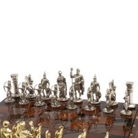 Шахматы из обсидиана ЛУЧНИКИ AZY-124903