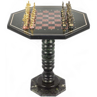 Шахматный стол из камня РУСИЧИ AZY-7826