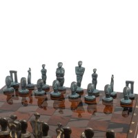 Шахматы подарочные из обсидиана и бронзы ИДОЛЫ AZY-124910