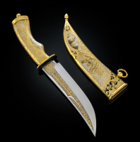 Нож подарочный украшенный в цельнометаллических ножнах ВОСТОЧНЫЙ AZRV68790
