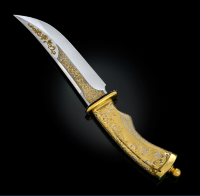 Нож подарочный украшенный в цельнометаллических ножнах ВОСТОЧНЫЙ AZRV68790