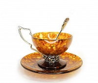 Чайная чашка из янтаря ГАУДИ AZJ-3304L