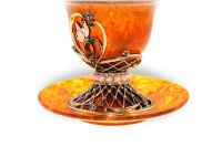 Кофейная чашка из янтаря ИМПЕРАТРИЦА AZ-8303-L