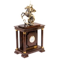 Часы - сейф из коричневого обсидиана ГЕОРГИЙ ПОБЕДОНОСЕЦ AZY-126496