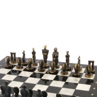 Шахматы подарочные из камня и бронзы ИДОЛЫ AZY-124904