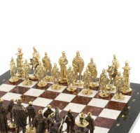 Шахматы подарочные БОГАТЫРИ с фигурами из бронзы AZY-127559