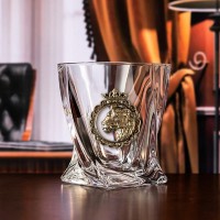Набор бокалов для виски ЛЕВ И ЛЬВИЦА в шкатулке с костерами GP-10059428 