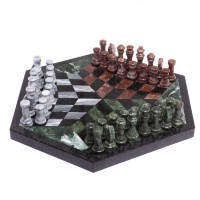 Шахматный набор из камня НА ТРОИХ! AZY-125032