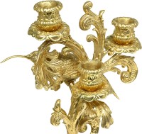 Часы с канделябрами КОЛИБРИ из бронзы и креноида 0723571