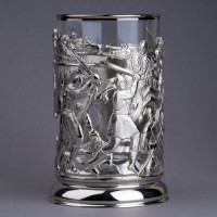 Подстаканник никелированный для чая БИТВА НА ЧУДСКОМ ОЗЕРЕ 061.L29N Подстаканник никелированный для чая БИТВА НА ЧУДСКОМ ОЗЕРЕ 061.L29N