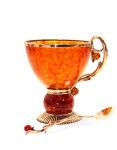 Чашка чайная из янтаря САЛАМАНДРА AZ-7002