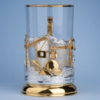 Подстаканник ИСКУССТВО СТРОИТЕЛЯ (золочение, серебрение) 061.L1091/3G Подстаканник ИСКУССТВО СТРОИТЕЛЯ (золочение, серебрение) 061.L1091/3G