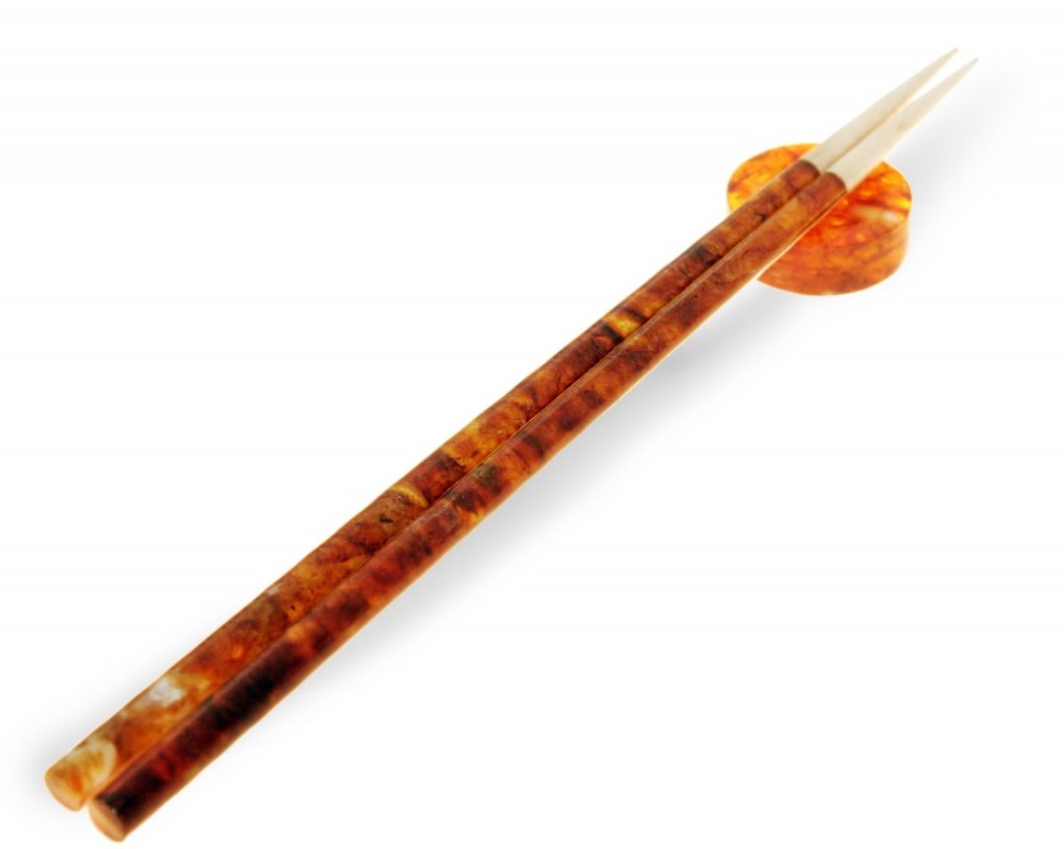 Палочки для еды из янтаря AZJ-chop-sticks-2 Палочки для еды из янтаря AZJ-chop-sticks-2