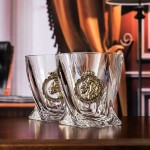 Набор бокалов для виски ЛЕВ И ЛЬВИЦА в деревянной шкатулке GP-10059427