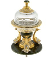 Икорница ТРИ КИТА с рюмками из нефрита AZY-129319