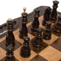 Шахматы + нарды резные GDkh130-5