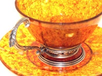 Чашка чайная из янтаря АЖУР AZ-3602