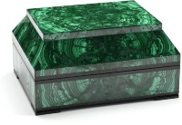 Ларец из малахита на каменных ножках для украшений 037rk.3200104-7