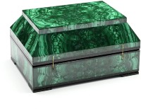 Ларец из малахита на каменных ножках для украшений 037rk.3200104-7