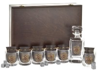 Набор бокалов для виски со штофом ГЕРБ РОССИИ в деревянной шкатулке GP-13000661