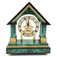 Часы каминные из малахита ДОМИК AZRK-3200540