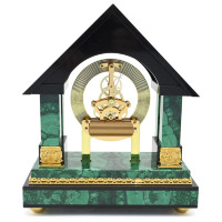 Часы каминные из малахита ДОМИК AZRK-3200540