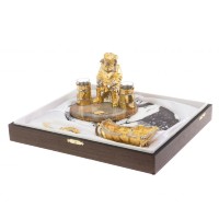 Икорница со стопками РЫБАК С САНЯМИ на мраморе AZY-126520