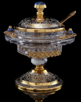 Икорница подарочная с лазуритом. Златоуст AZRV0069746