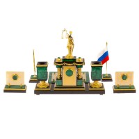 Настольный письменный набор из малахита ФЕМИДА 072125278