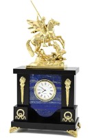 Часы каминные из лазурита и бронзы ГЕОРГИЙ ПОБЕДОНОСЕЦ 037rk.3740239st Часы каминные из лазурита и бронзы ГЕОРГИЙ ПОБЕДОНОСЕЦ 037rk.3740239st