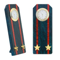 Часы настольные из камня ПОГОН ПОДПОЛКОВНИК ВС 0723163
