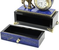 Часы-шкатулка из лазурита КОНЬ 037rk.3740228